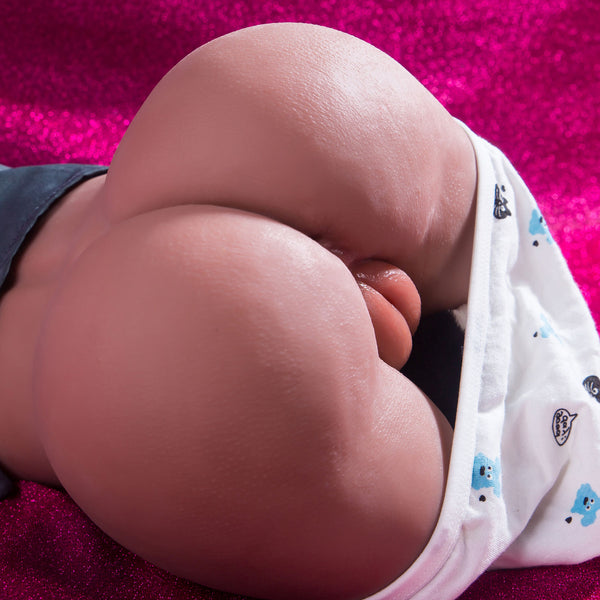 Hipgaga Poupée réaliste en forme de fesses de femme, 8,7 kg – Jouet sexuel portable en TPE pour homme, peau claire ou marron foncé, courbes réalistes et toucher doux