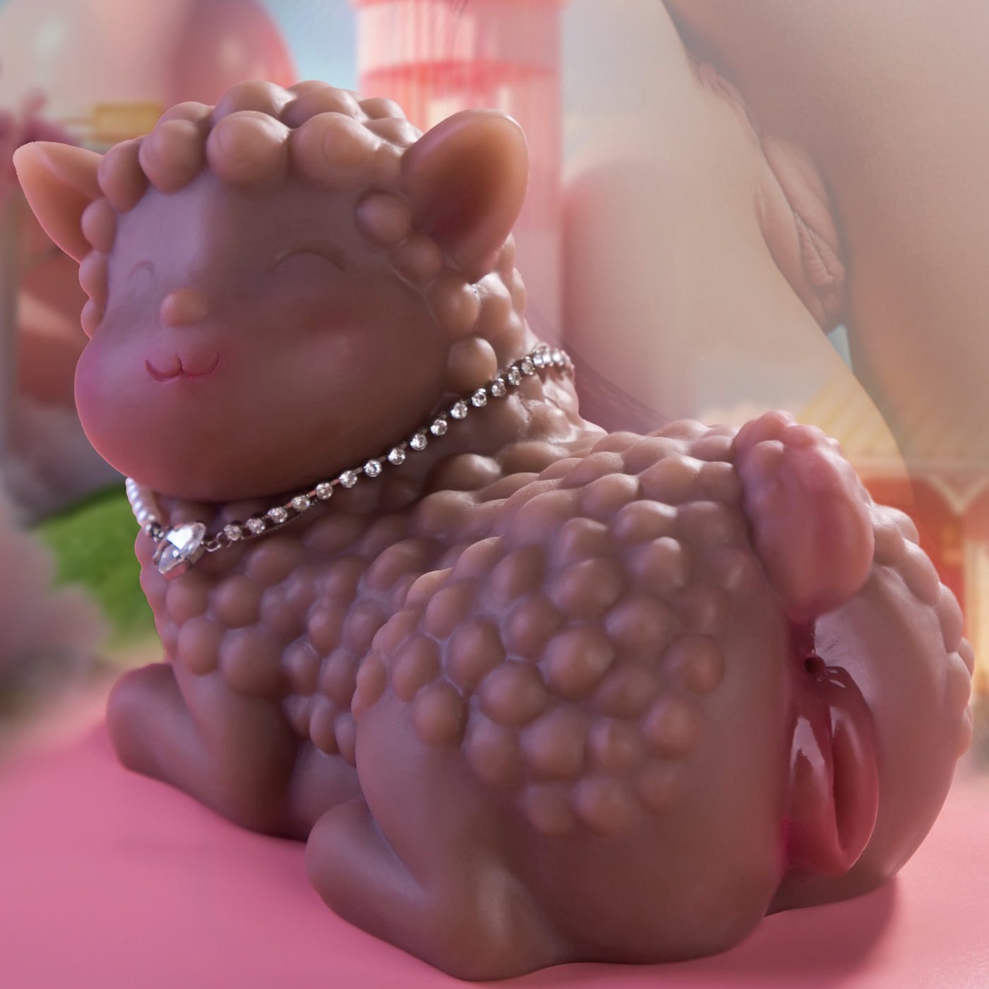 Hipgaga 4.6lb/2.1kg Sheep Animal Doll – Realistic TPE Sex Toy with Cute Smiling Lamb Design, Soft Touch & Portable Size