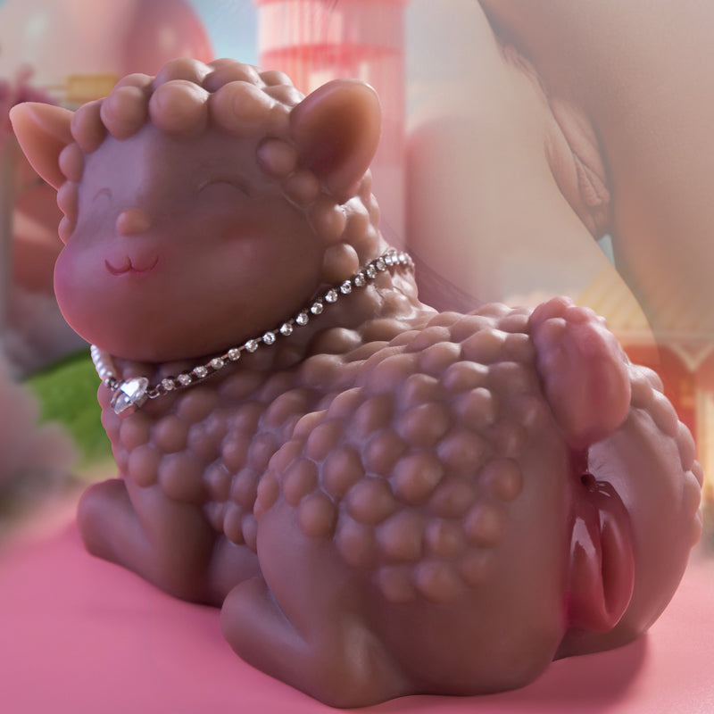 Hipgaga 4.6lb/2.1kg Sheep Animal Doll – Realistic TPE Sex Toy with Cute Smiling Lamb Design, Soft Touch & Portable Size