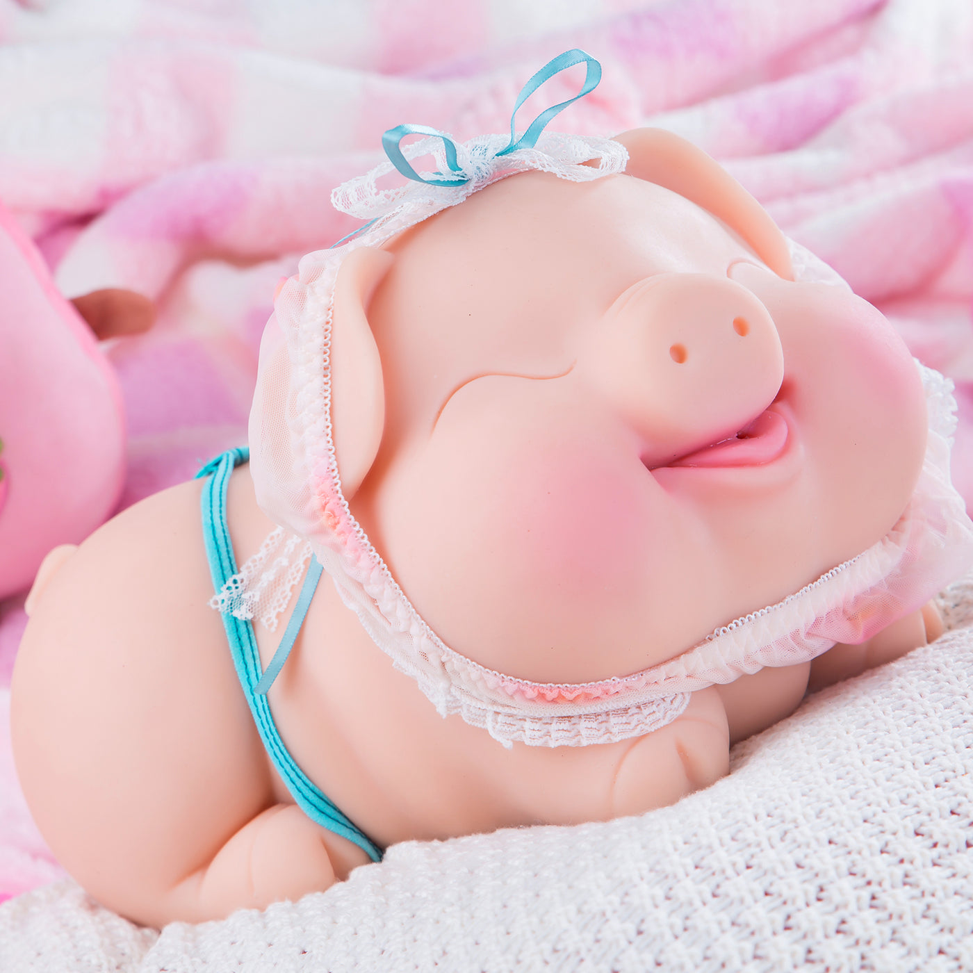 Hipgaga 5lb/2.3kg Realistic Pig Animal Doll - Full-Size TPE Design with Fair or Dark Brown Skin Tone, Tight Vaginal & Deep Anal Features, Cute Smile & Soft Touch