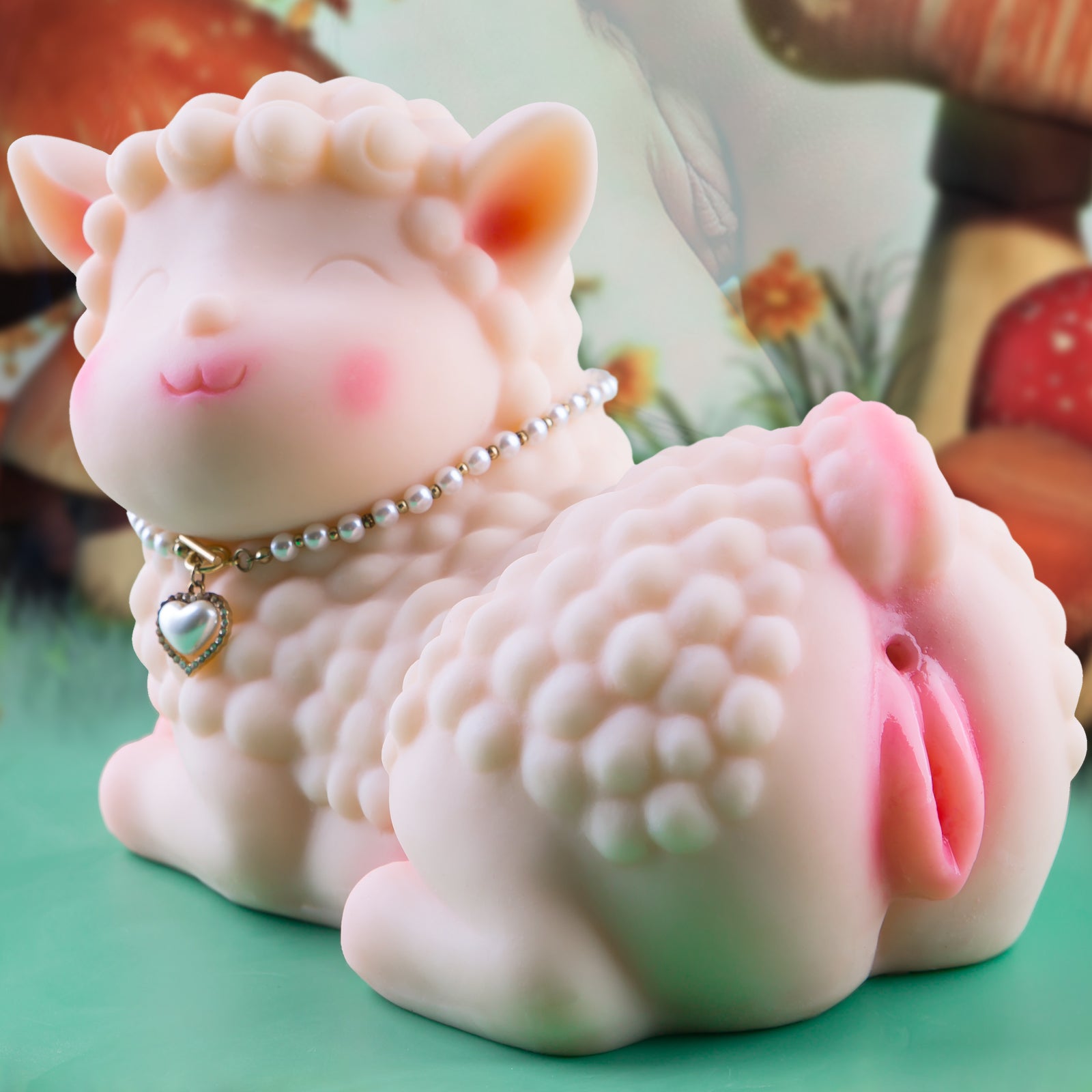 Hipgaga 4.6lb/2.1kg Sheep Animal Doll – Realistic TPE Sex Toy with Cute Smiling Lamb Design, Soft Touch & Portable Size