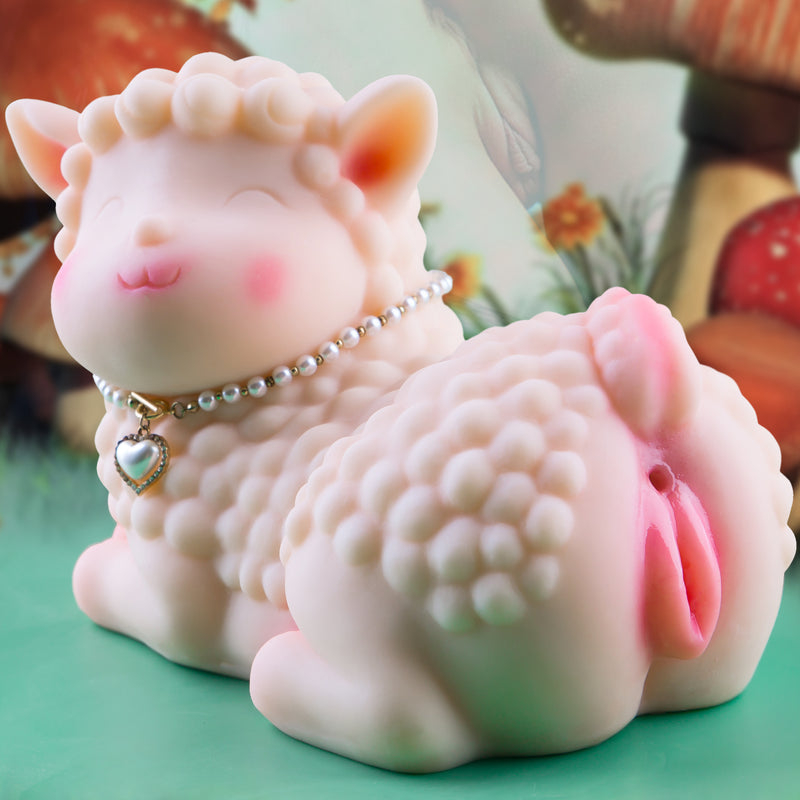 Hipgaga 4.6lb/2.1kg Sheep Animal Doll – Realistic TPE Sex Toy with Cute Smiling Lamb Design, Soft Touch & Portable Size