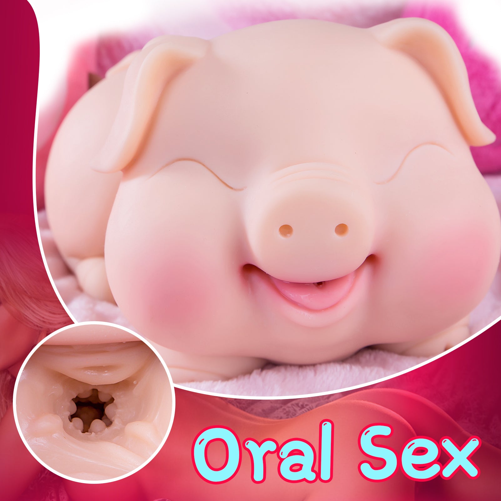 Poupée cochon réaliste Hipgaga 12lb/5,5kg – Jouet sexuel de poche en TPE pour adulte avec peau claire ou foncée, designs vaginal, anal et oral, sourire mignon