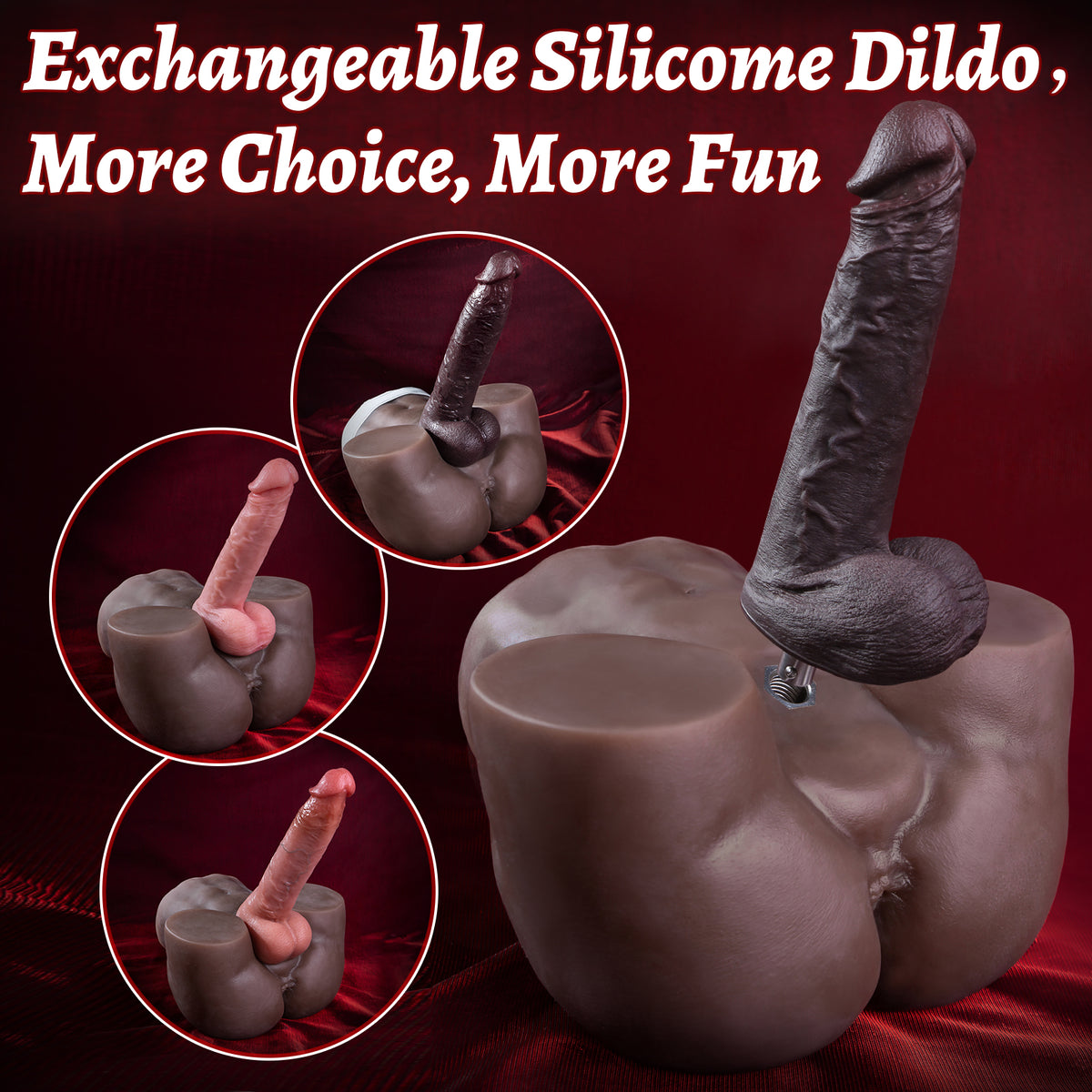 HIPGAGA 9.9lb/4.5kg Realistic Male Torso Sex Toy – Muscular Abs & Interchangeable Dildo