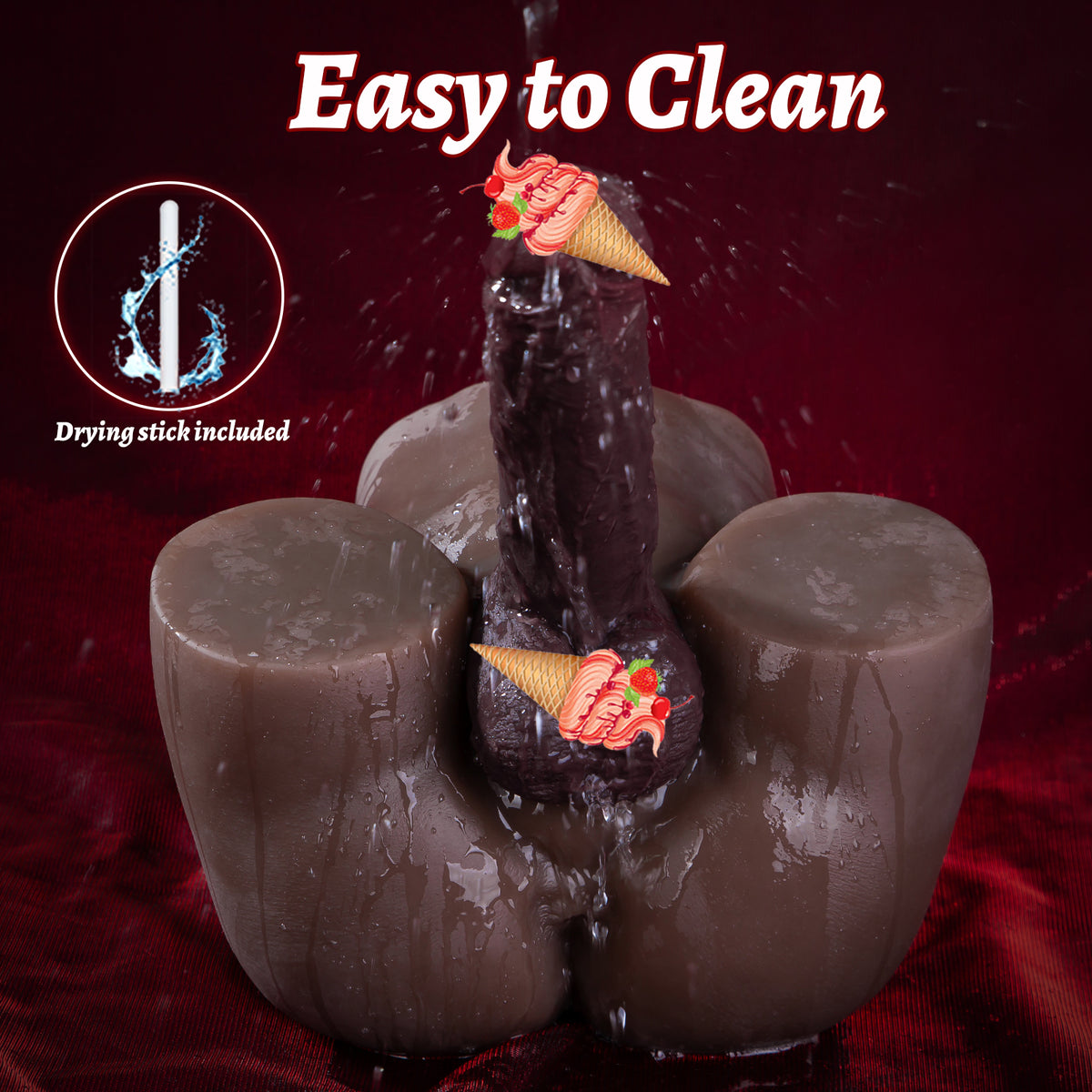 HIPGAGA 9.9lb/4.5kg Realistic Male Torso Sex Toy – Muscular Abs & Interchangeable Dildo