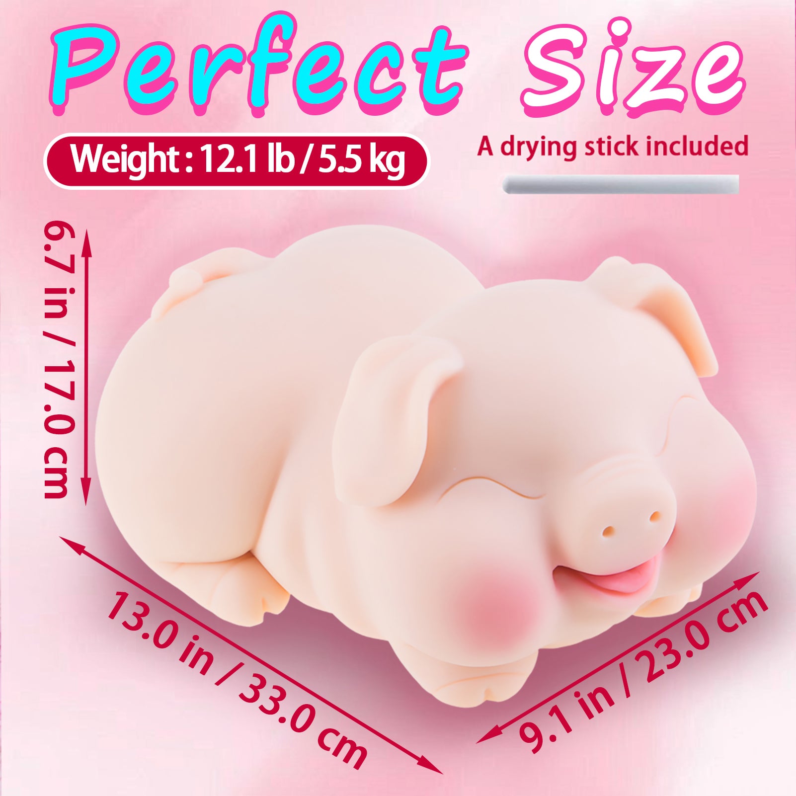Poupée cochon réaliste Hipgaga 12lb/5,5kg – Jouet sexuel de poche en TPE pour adulte avec peau claire ou foncée, designs vaginal, anal et oral, sourire mignon