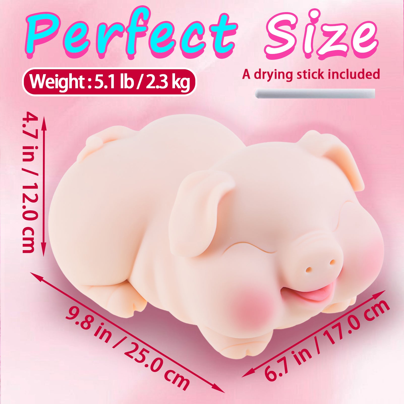 Hipgaga 5lb/2.3kg Realistic Pig Animal Doll - Full-Size TPE Design with Fair or Dark Brown Skin Tone, Tight Vaginal & Deep Anal Features, Cute Smile & Soft Touch