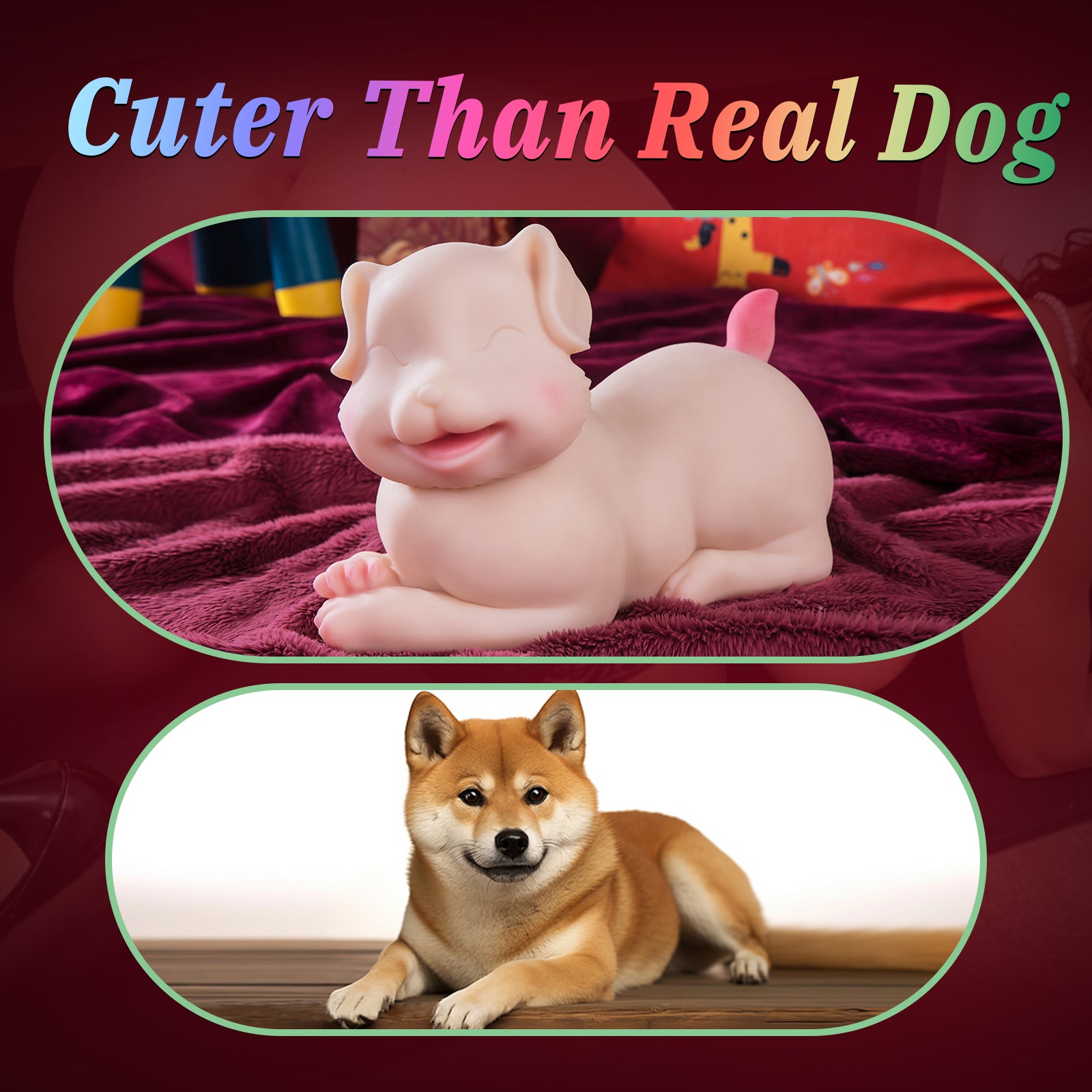 Hipgaga 6.6lb/3kg Realistic Dog Animal Doll – Cute Smiling Puppy TPE Sex Toy with Soft Touch, Lifelike Design & Easy Care