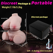 Hipgaga 7.1lb/3.2kg Half Body Female Torso Sex Doll – Realistic TPE Adult Toy with Sitting Legs Design, Soft Touch & Lifelike Curves