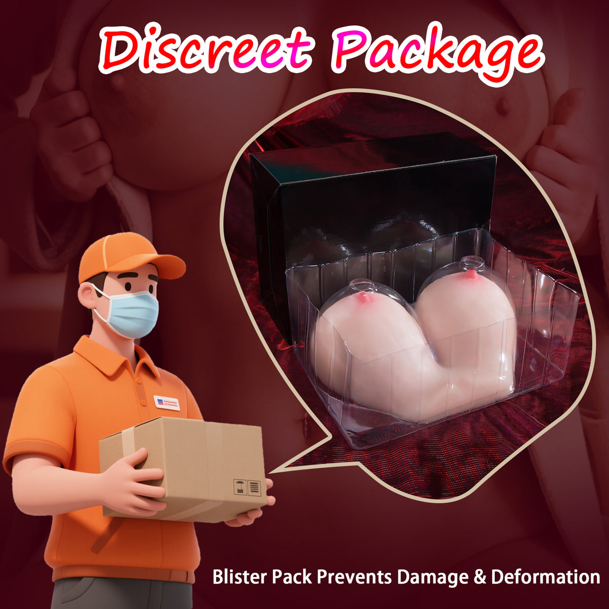 3.7lb Female Breast Doll Discreet Packaging