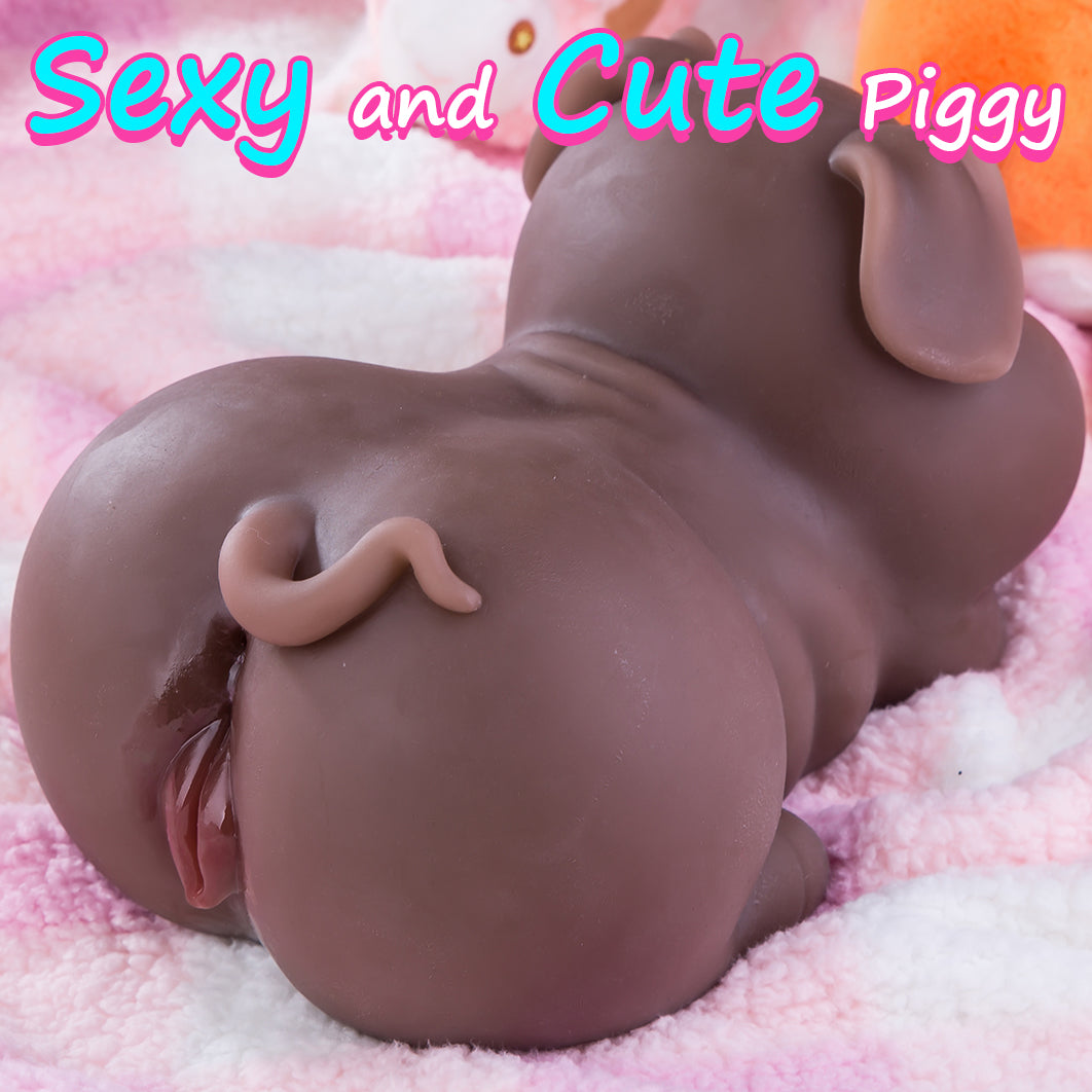 Poupée cochon réaliste Hipgaga 12lb/5,5kg – Jouet sexuel de poche en TPE pour adulte avec peau claire ou foncée, designs vaginal, anal et oral, sourire mignon