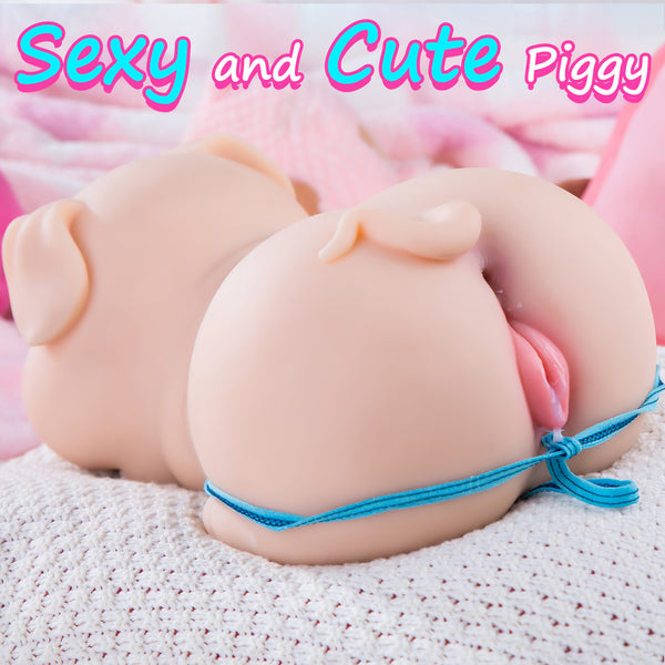 Poupée cochon réaliste Hipgaga 12lb/5,5kg – Jouet sexuel de poche en TPE pour adulte avec peau claire ou foncée, designs vaginal, anal et oral, sourire mignon